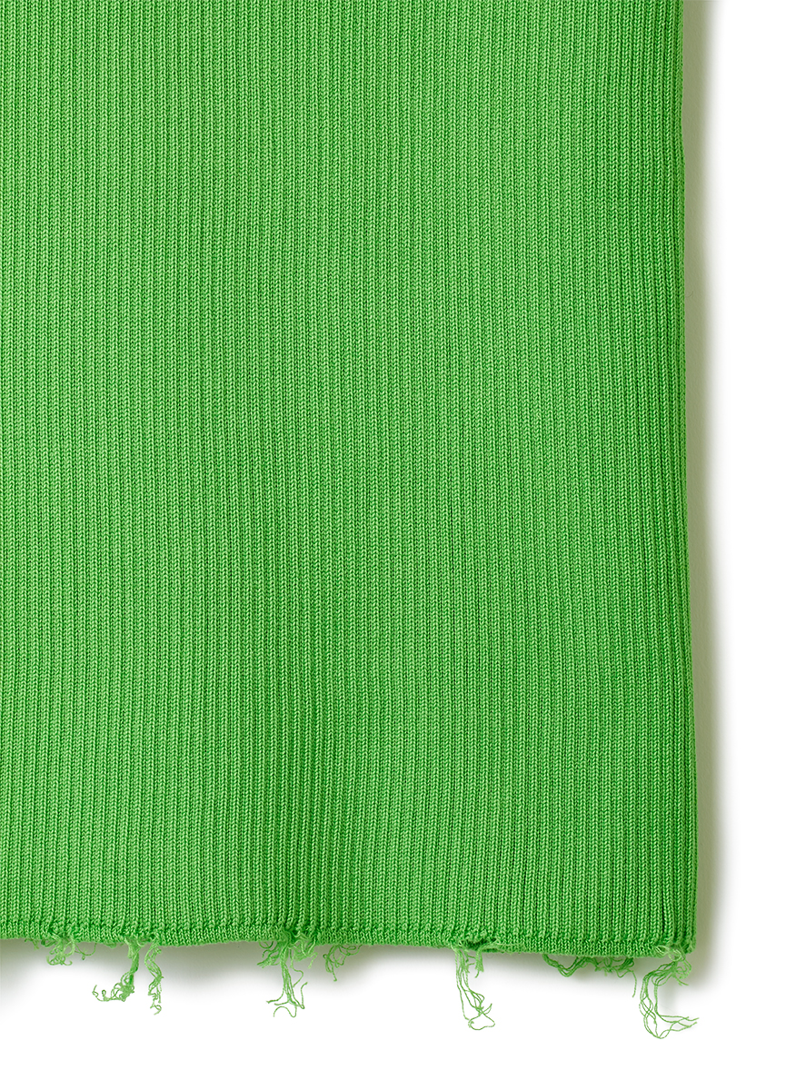 Cotton Rib Line Dress / Green | PERVERZE（パーバーズ）