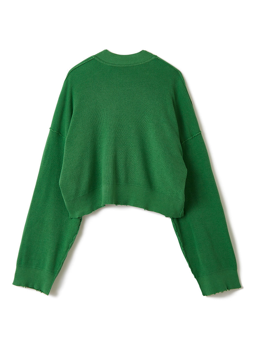 Reversible Loose Knit Cardigan / Green