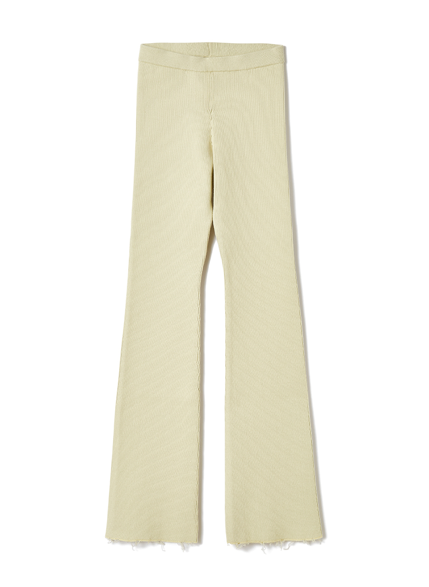 Re-Cotton Rib Line Pants / Cream
