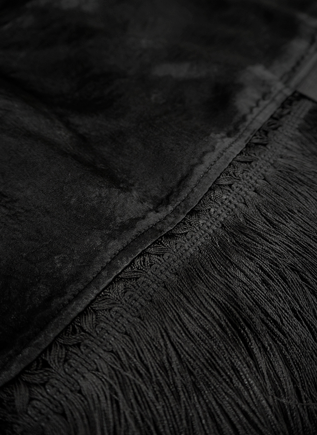 Fringe Wide Scarf 詳細画像 Black 2