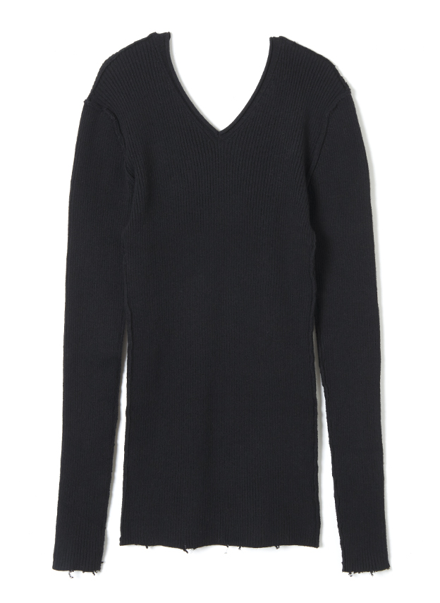 Fit Rib V Neck Knit