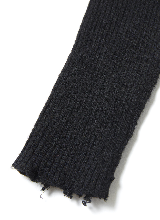 Fit Rib V Neck Knit 詳細画像 Black 3