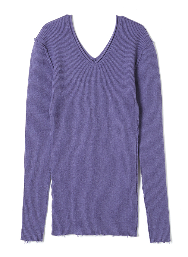 Fit Rib V Neck Knit