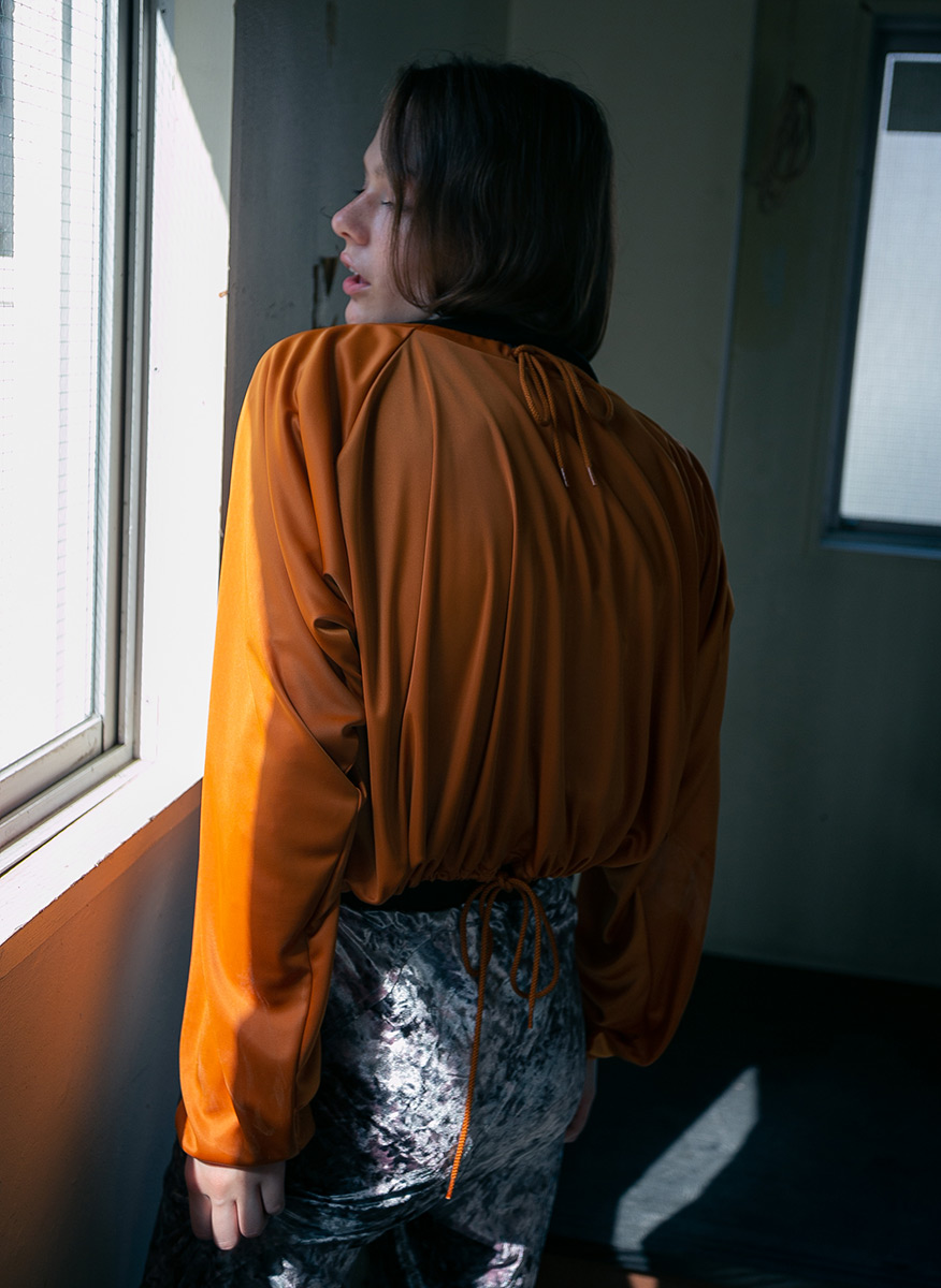 Drape Jersey Top 詳細画像 Orange 2