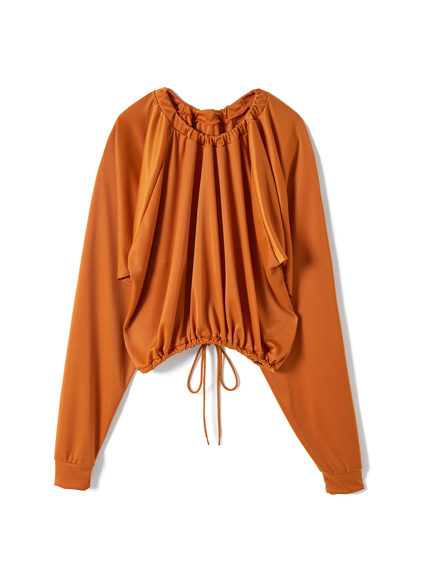 Drape Jersey Top 詳細画像 Orange 1