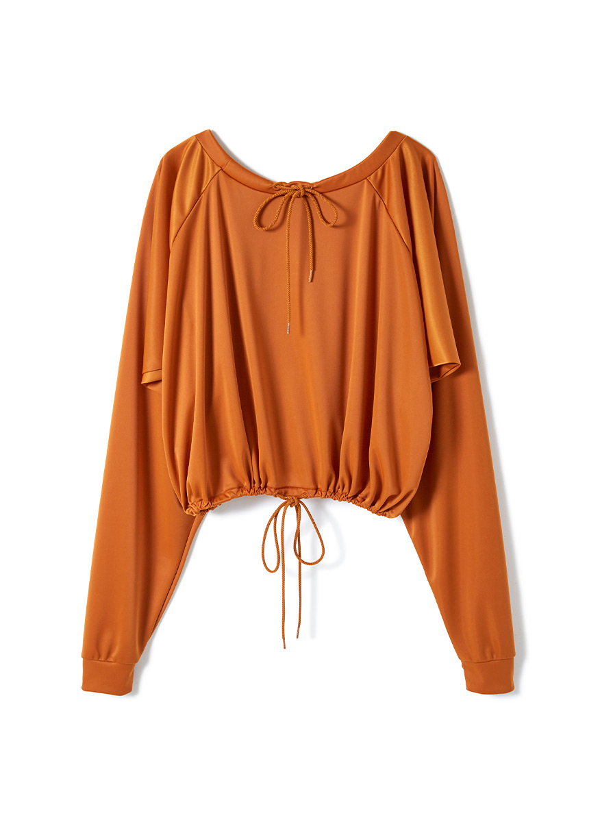 Drape Jersey Top 詳細画像 Orange 4