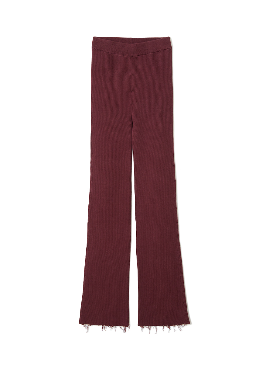 Cotton Rib Line Pants