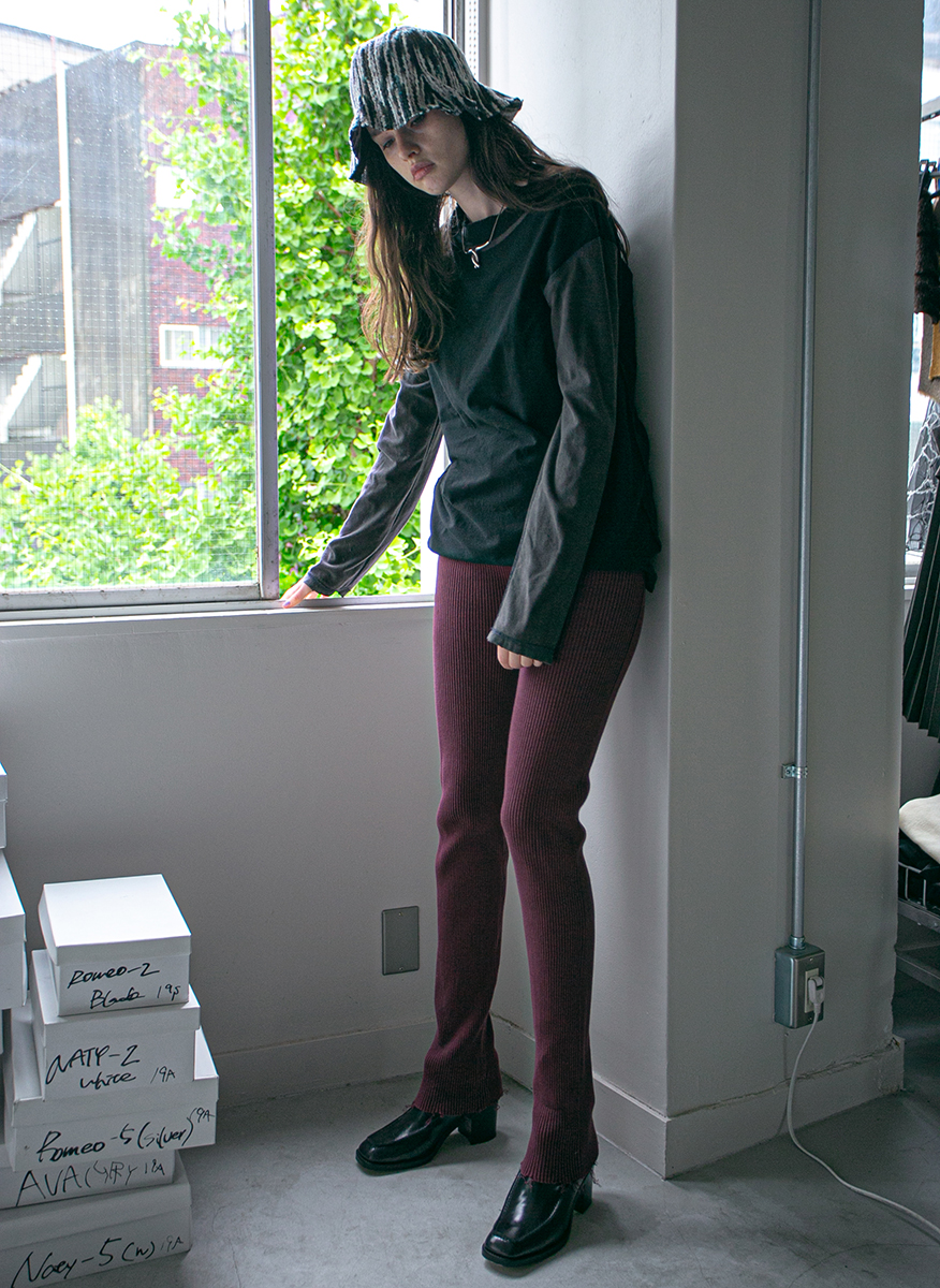 Cotton Rib Cushion Pants 詳細画像 Bordeaux 3