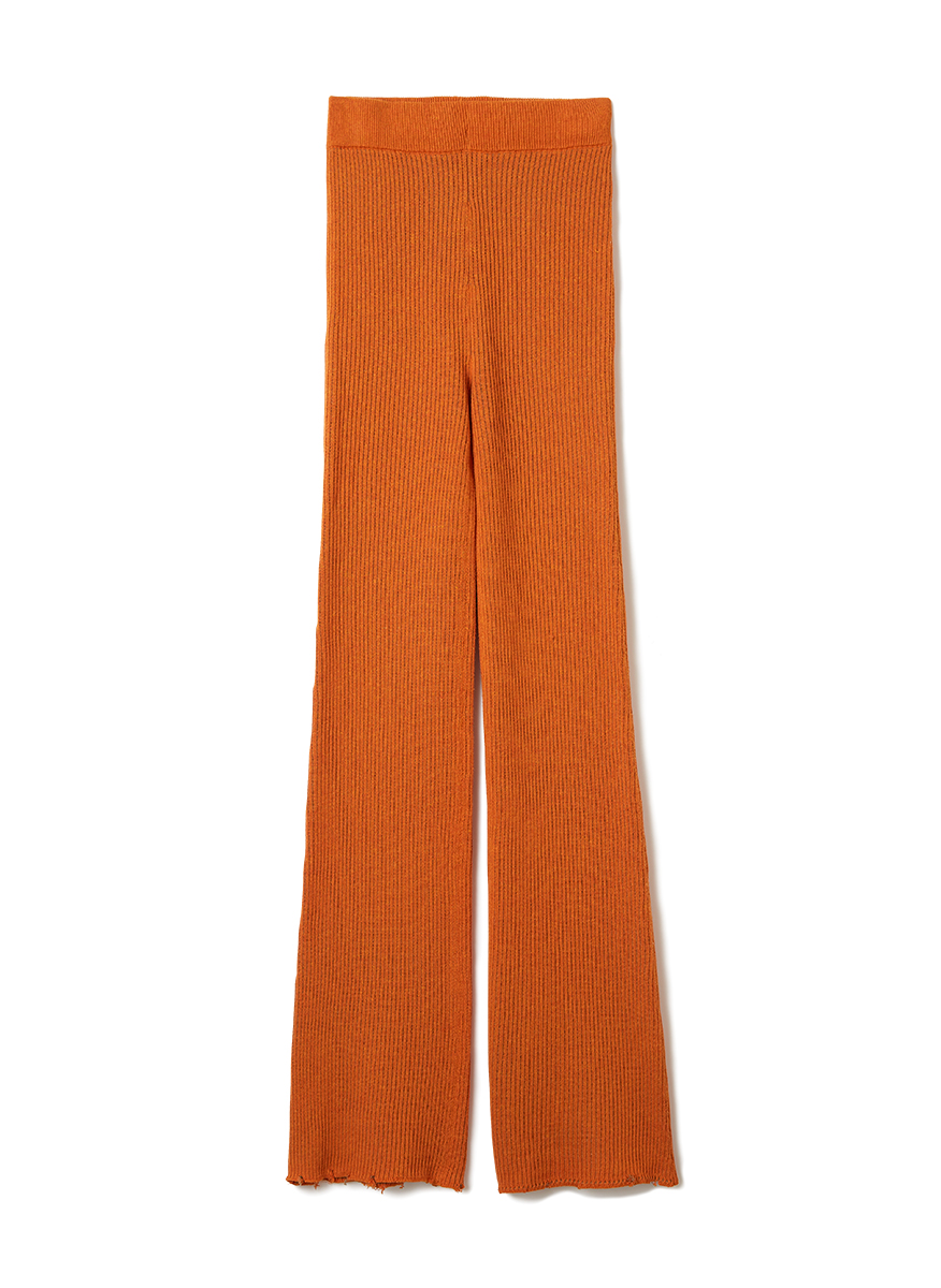 Double Face Rib Line Pants 詳細画像 Orange 1