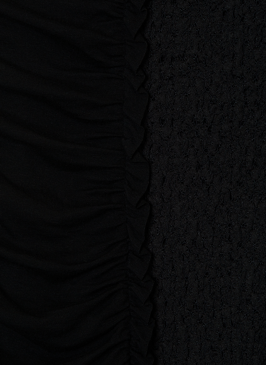 Gathered Velour Dress 詳細画像 Black 3