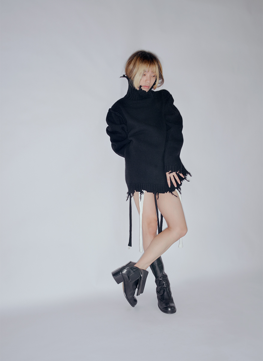 Crash Tube Turtle Mini Dress 詳細画像 Black 2