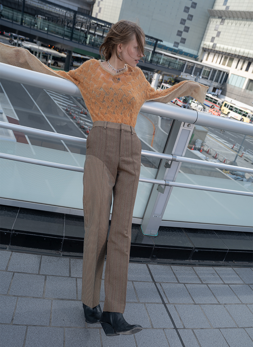 Switching Jacquard Pants 詳細画像 Beige 2