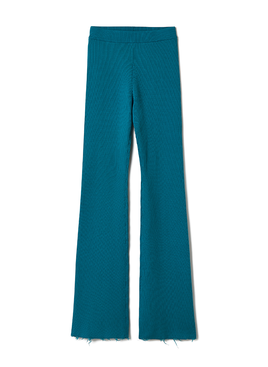 Cotton Rib Line Pants 詳細画像 Blue 1