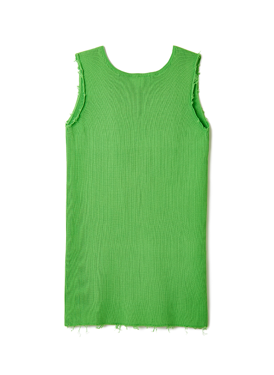 Cotton Rib Line Dress 詳細画像 Green 1