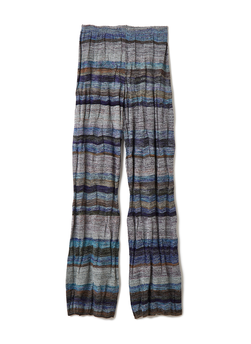 Wave Border Loose Knit  Pants 詳細画像 Blue 1