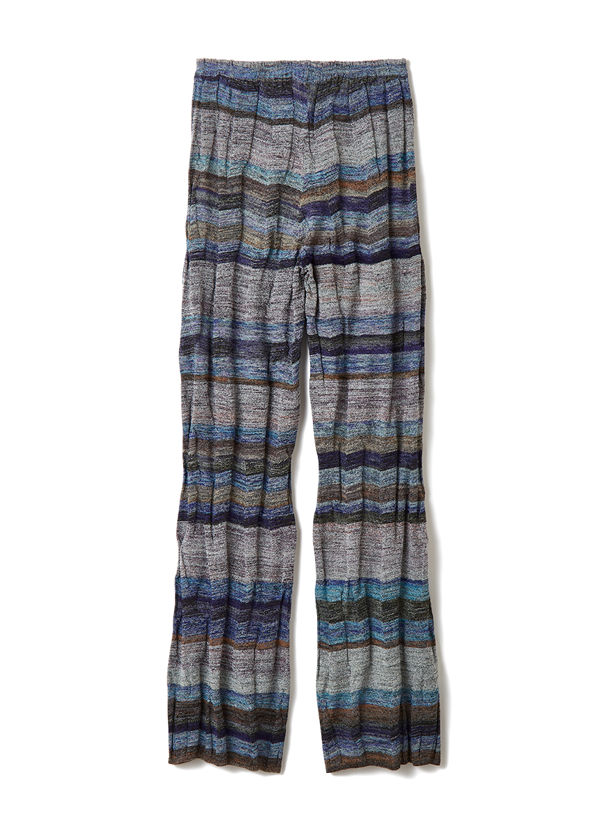 Wave Border Loose Knit  Pants 詳細画像 Blue 2