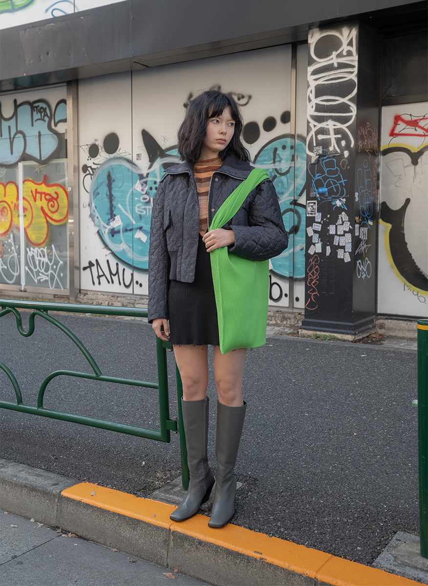 Cotton Rib Line Bag 詳細画像 Green 3