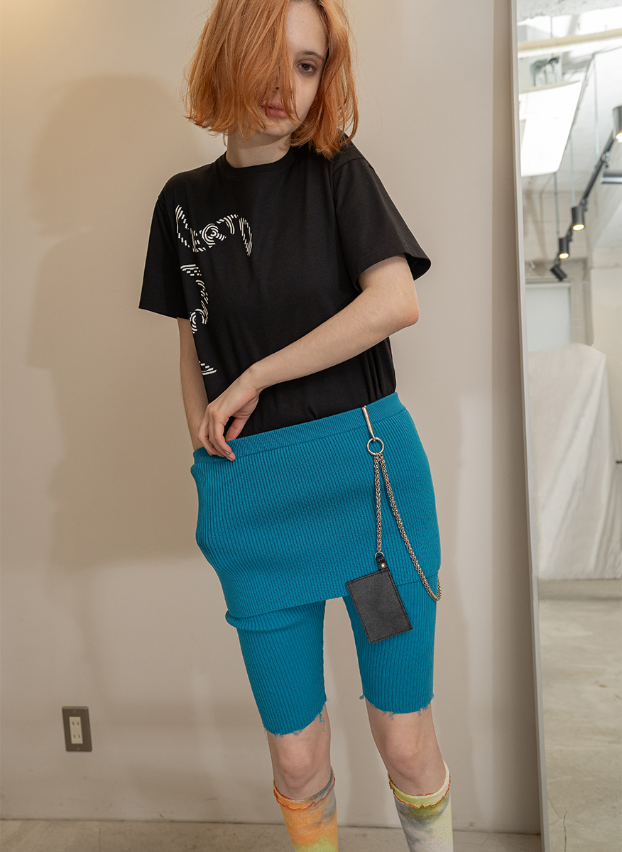 Cotton Rib Line Shorts 詳細画像 Blue 1