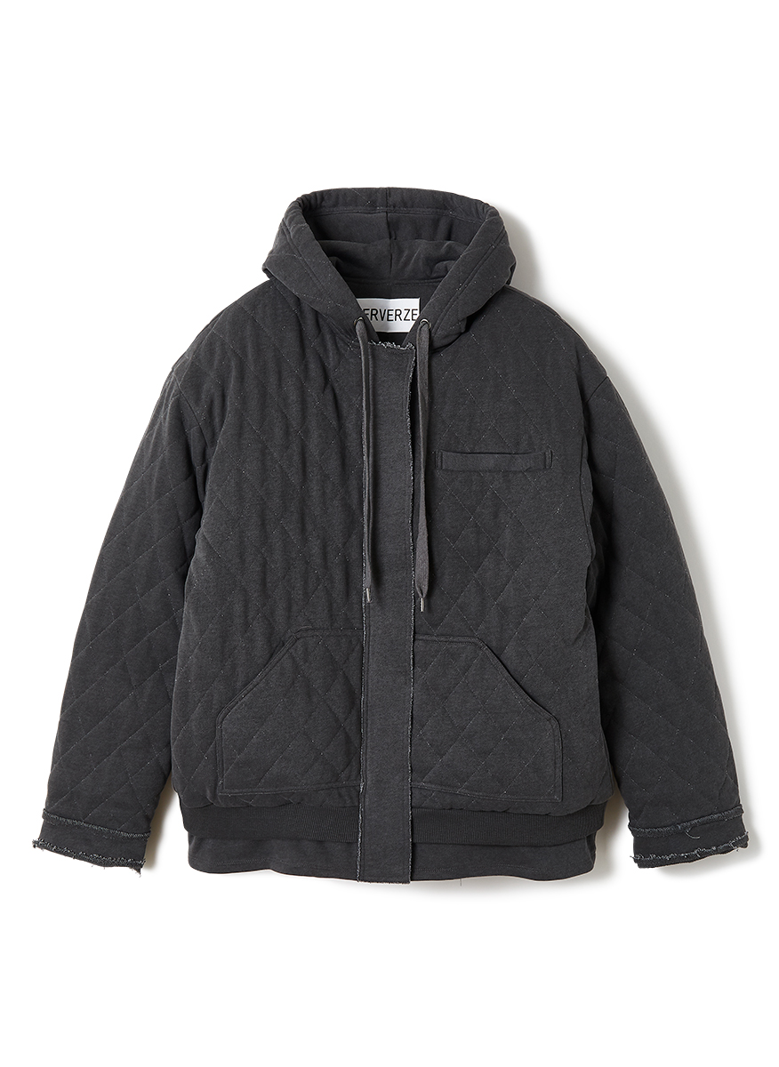 Quilting Sweatshirt Down Jacket 詳細画像 Gray 1