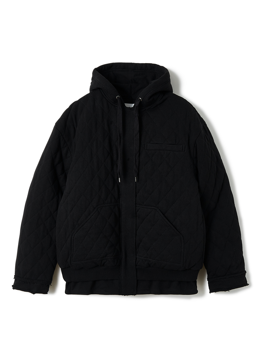 Quilting Sweatshirt Down Jacket 詳細画像 Black 1