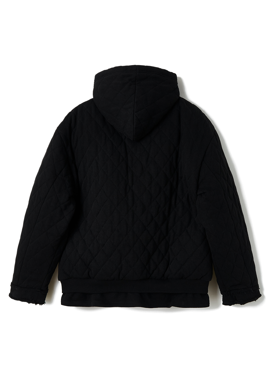 Quilting Sweatshirt Down Jacket 詳細画像 Black 2