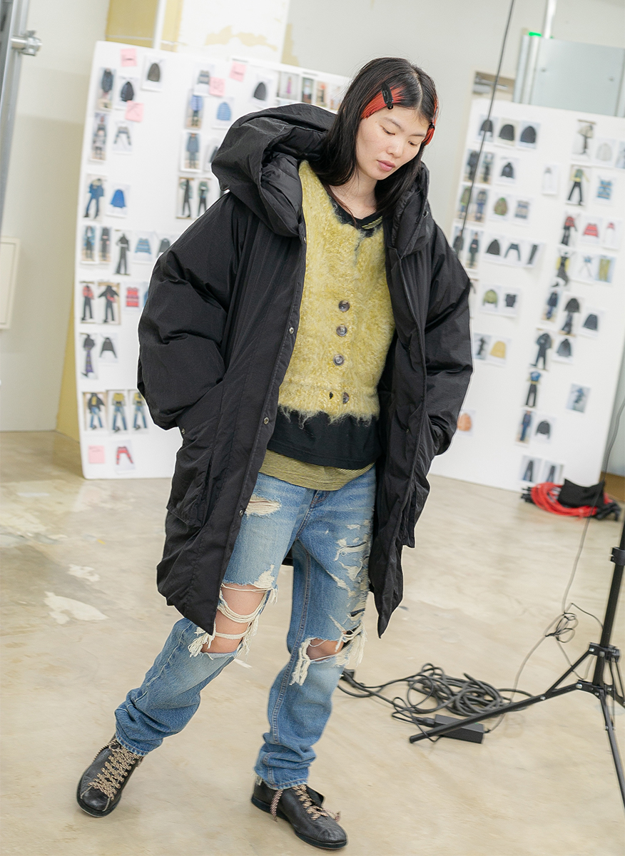 Nylon Puffer Long Down Jacket 詳細画像 Black 2