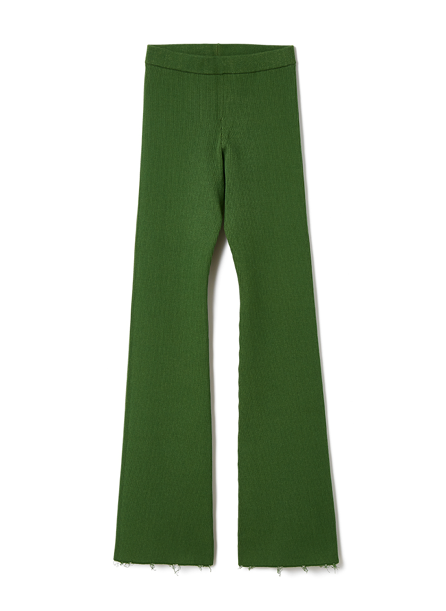 Re-Cotton Rib Line Pants 詳細画像 Green 1