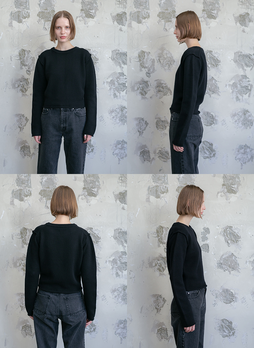 Regular Wool Sweater Small 詳細画像 Black 1