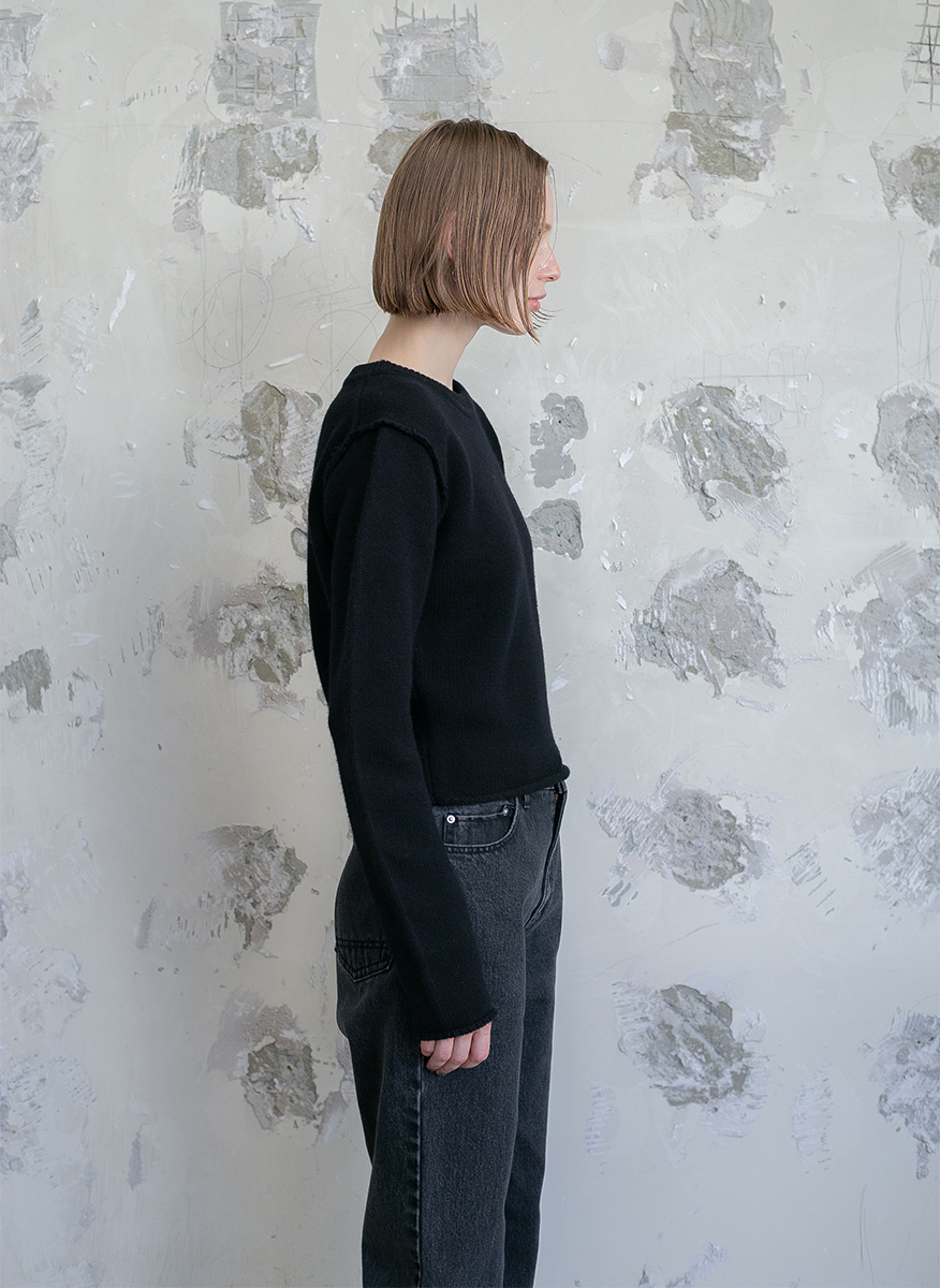 Regular Wool Sweater Small 詳細画像 Black 3