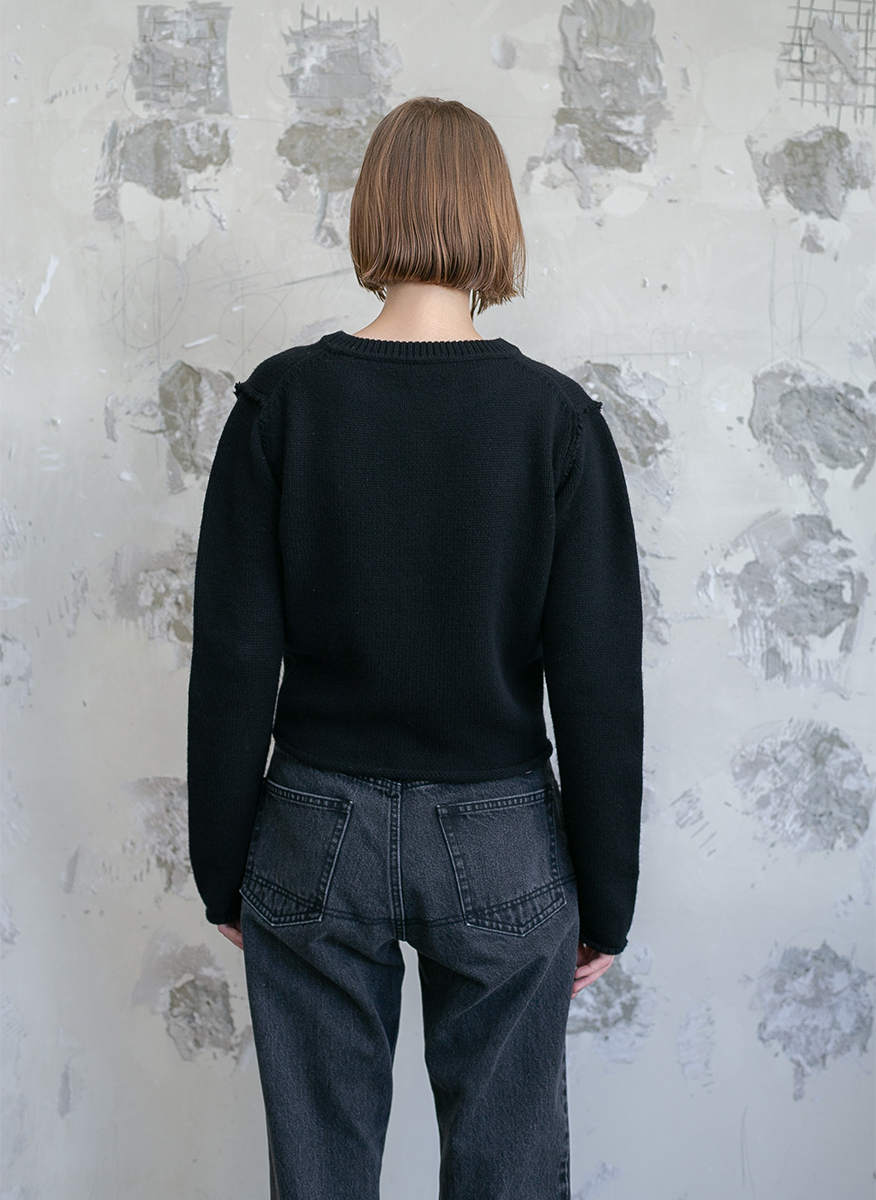 Regular Wool Sweater Small 詳細画像 Black 4