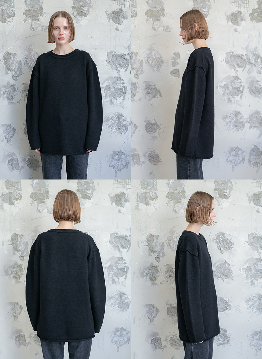 Regular Wool Sweater Large 詳細画像 Black 1