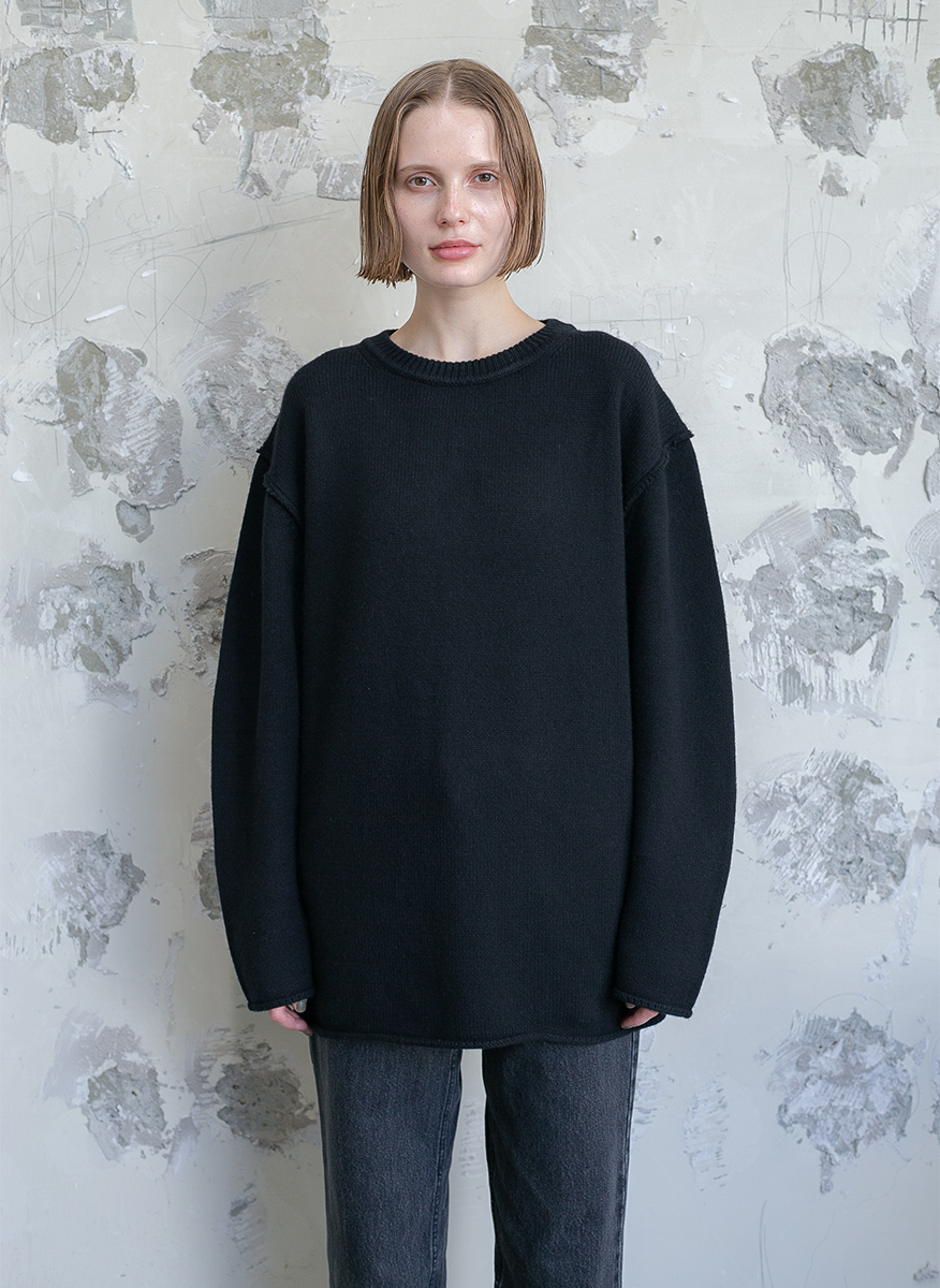 Regular Wool Sweater Large 詳細画像 Black 2