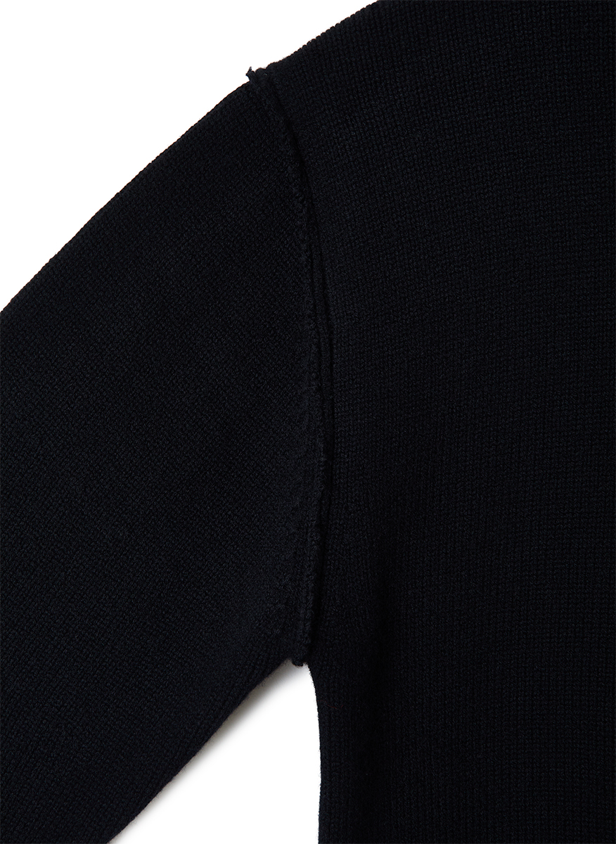 Regular Wool Sweater Large 詳細画像 Black 4