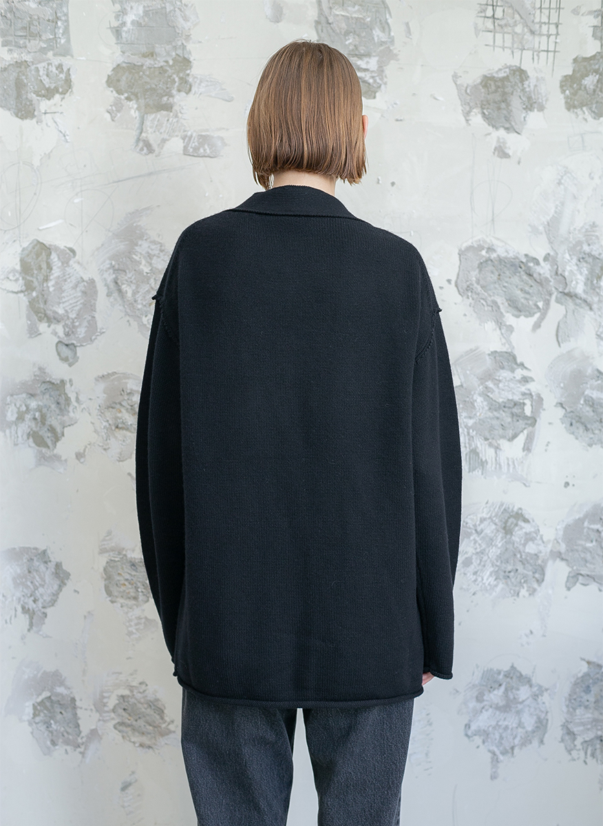 Regular Wool Cardigan Large 詳細画像 Black 4