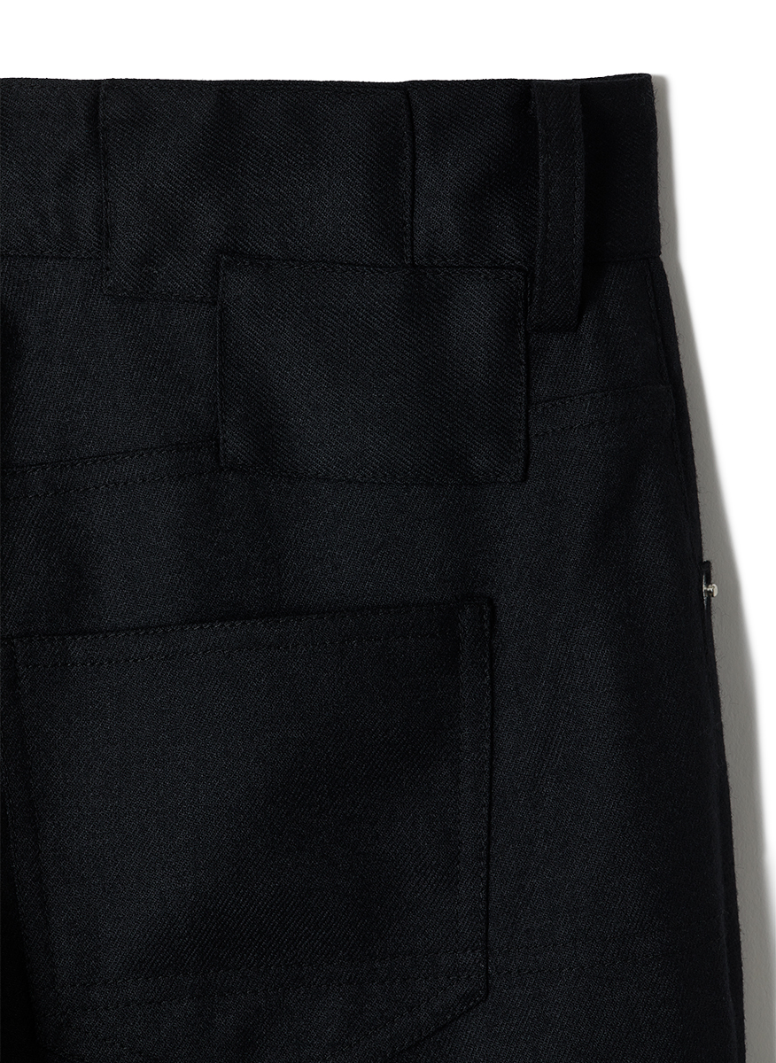 Regular-Six Pocket Wool Flare Trousers 詳細画像 Black 4