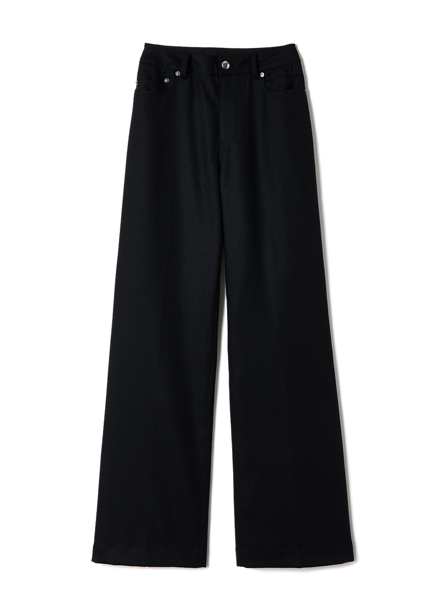 Regular-Six Pocket Wool Wide Trousers 詳細画像 Black 1