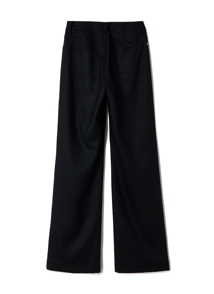 Regular-Six Pocket Wool Wide Trousers 詳細画像 Black 2