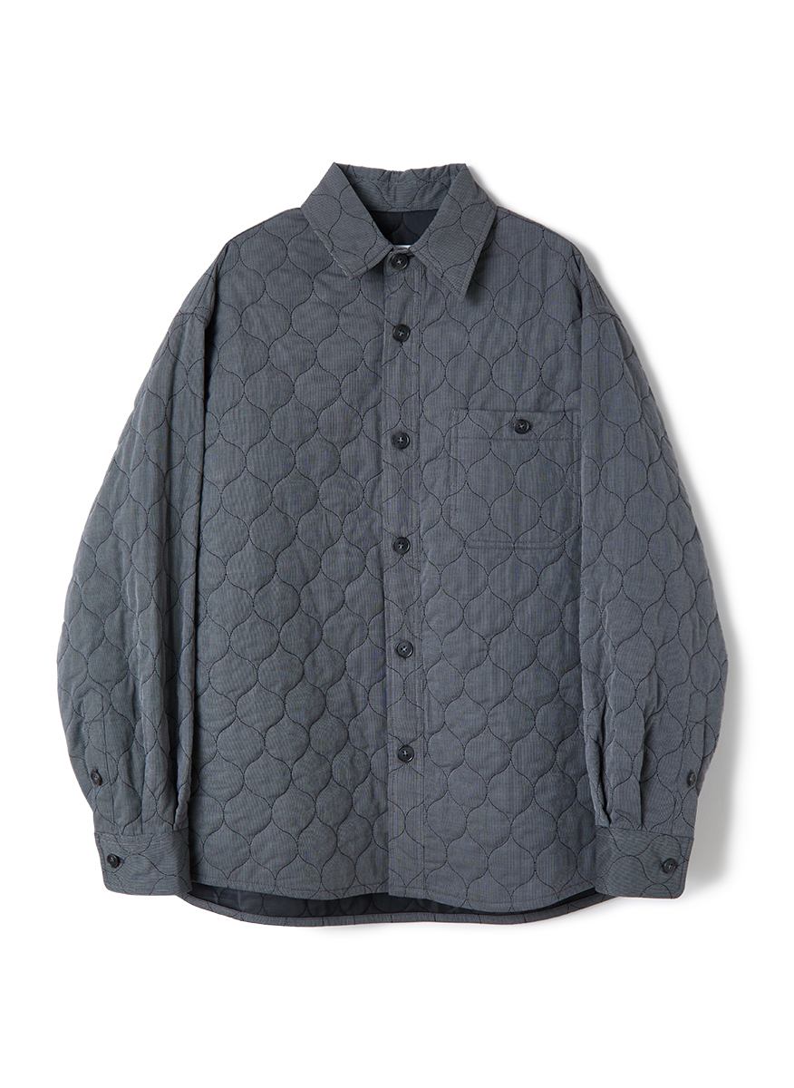 Sheer Quilting Shirt Jacket 詳細画像 Black 1