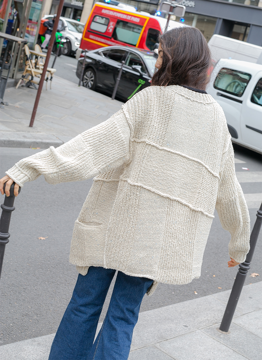 Nep Patch Large Cardigan 詳細画像 White 3