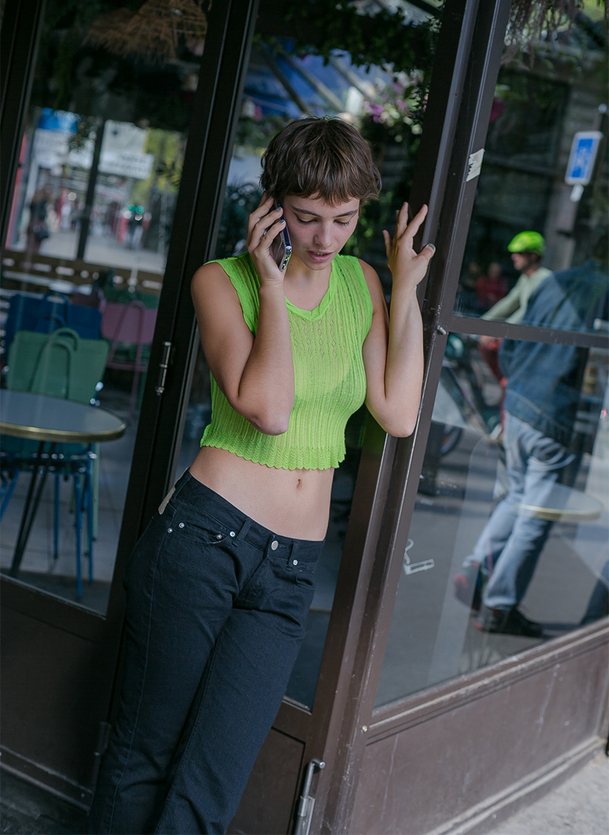 Tiny Rib Cropped Vest 詳細画像 Green 1