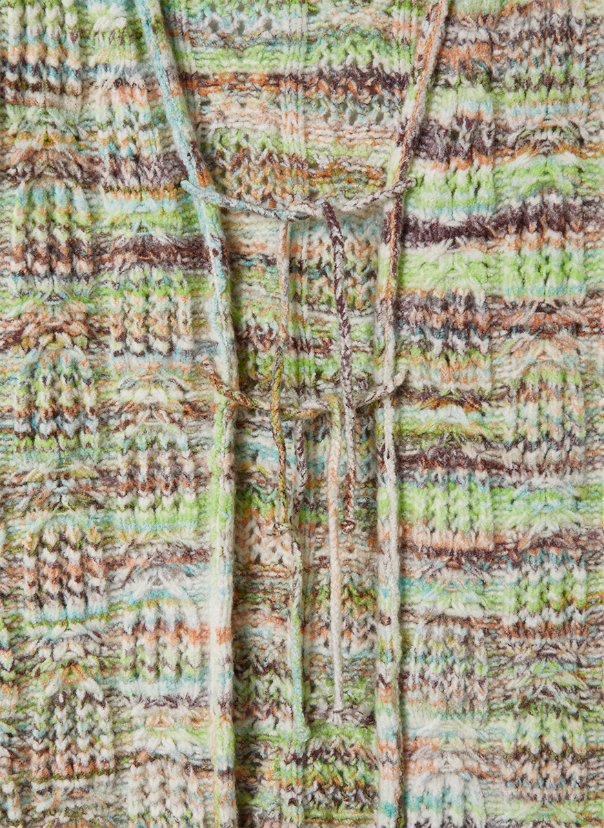 Gradation Cotton Yarn Cardigan 詳細画像 Green 3