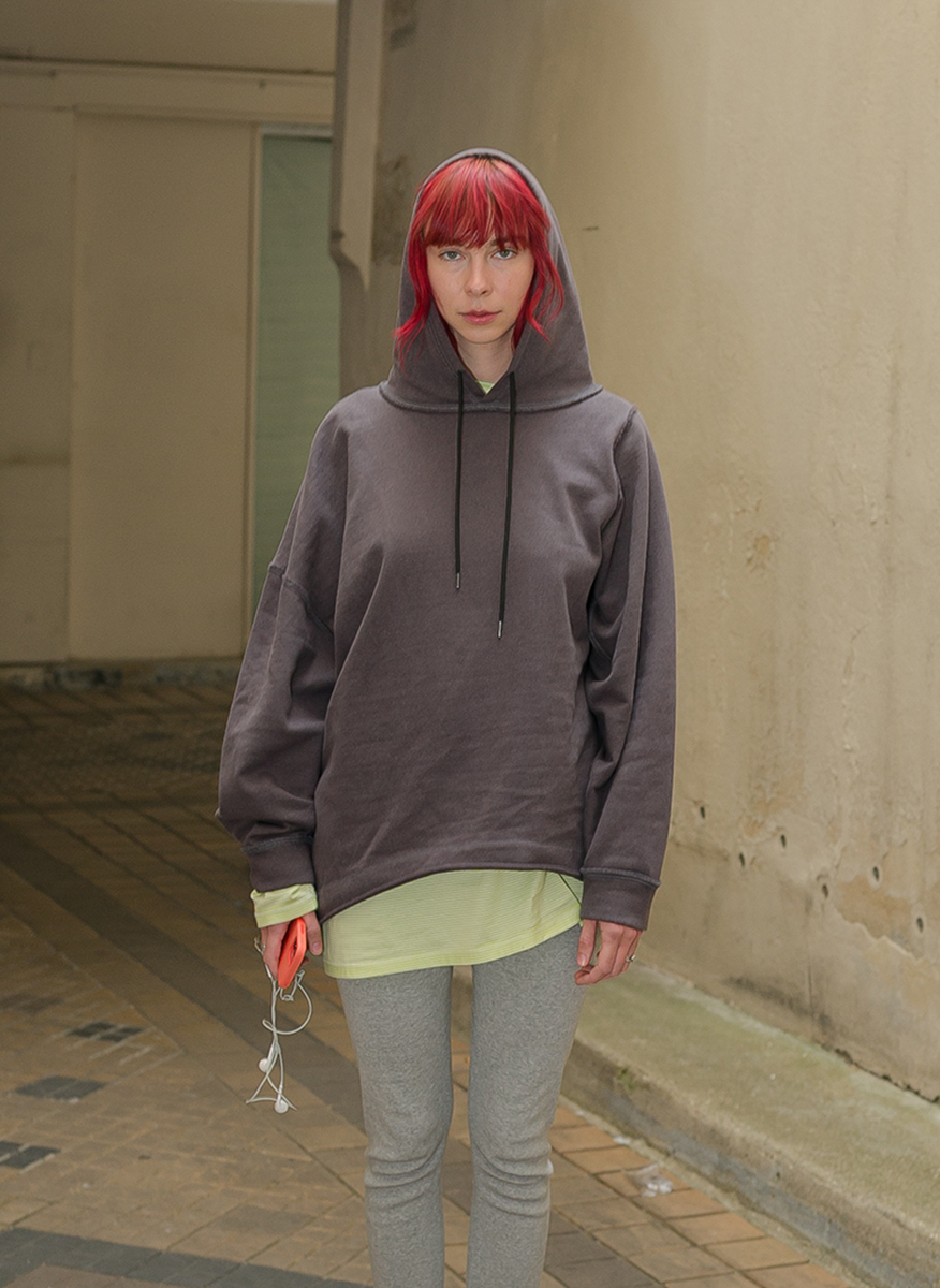 Slip Neck Hoodie 詳細画像 Gray 1