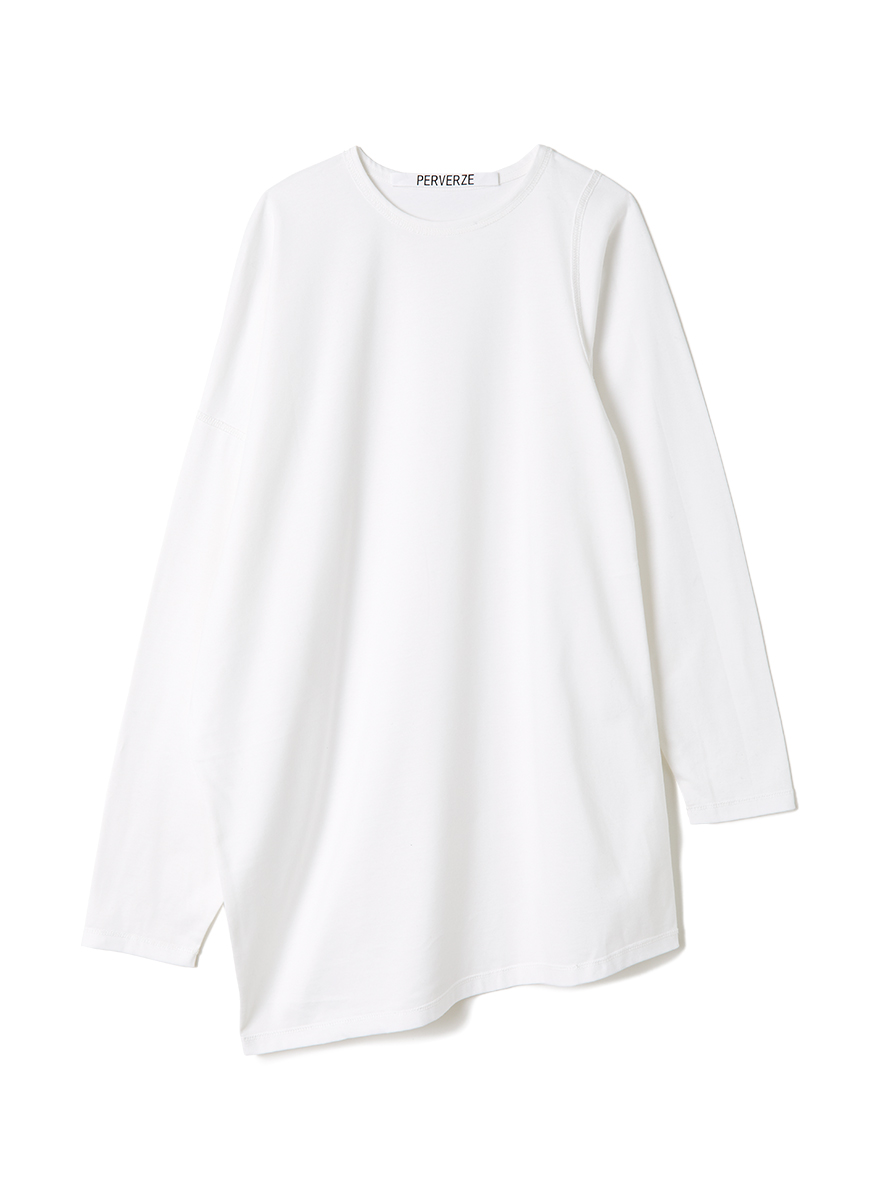 Slip Neck Long Tee 詳細画像 White 1