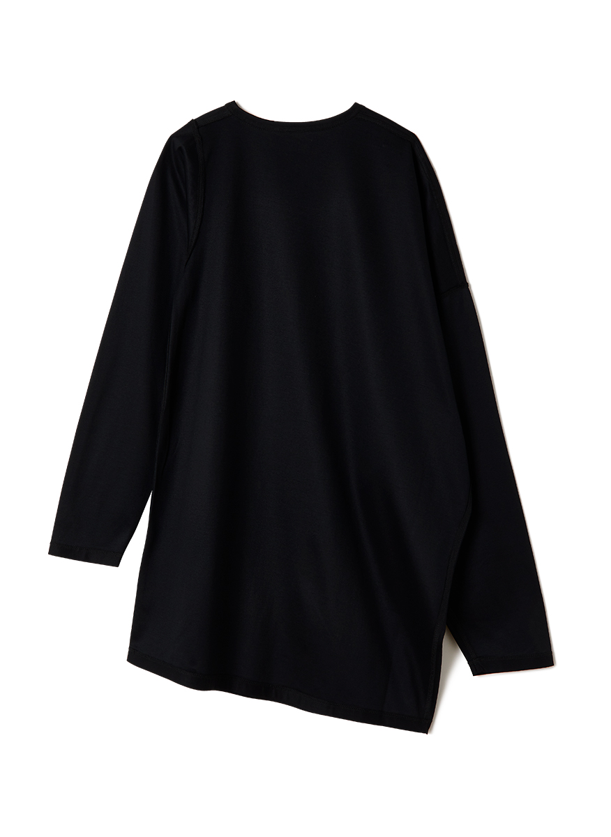 Slip Neck Long Tee 詳細画像 Black 2