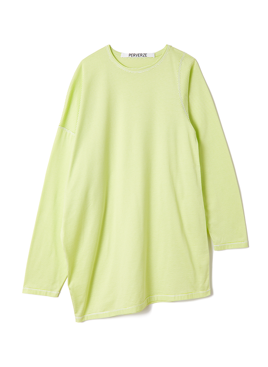 Slip Neck Long Tee 詳細画像 Lime 1