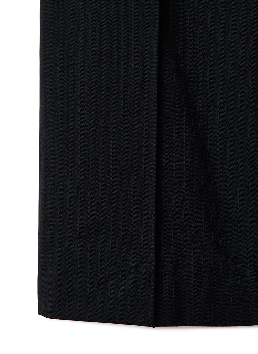 Pin-Tuck Straight Pants 詳細画像 Black 3