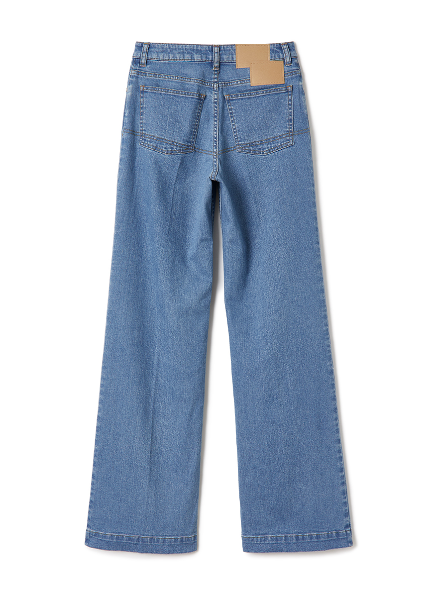 Eco Bio Washed Denim -Wide 詳細画像 Blue 2