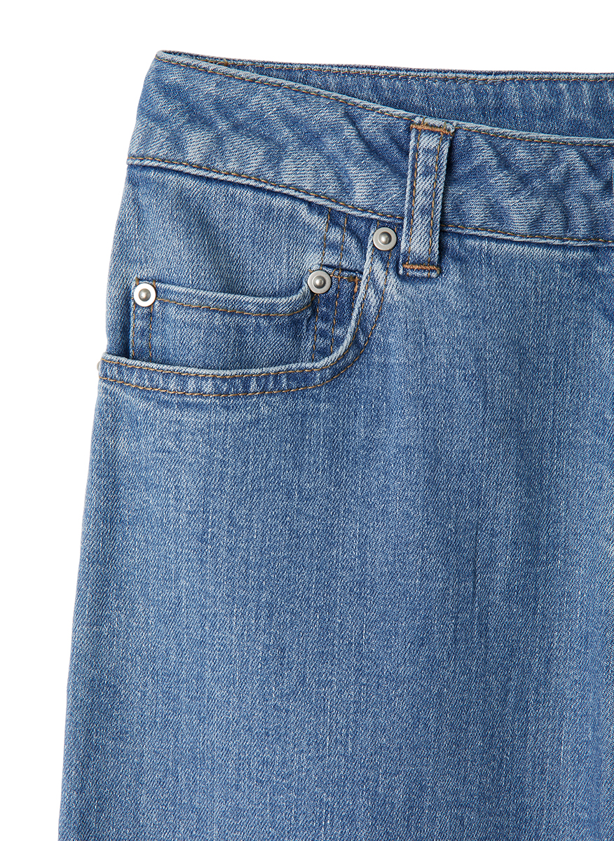 Eco Bio Washed Denim -Wide 詳細画像 Blue 3