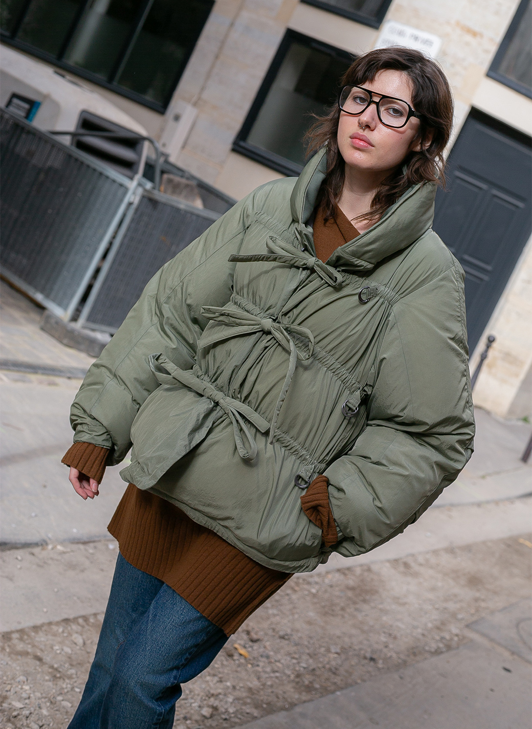 String Multiple Down Jacket  詳細画像 Khaki 1