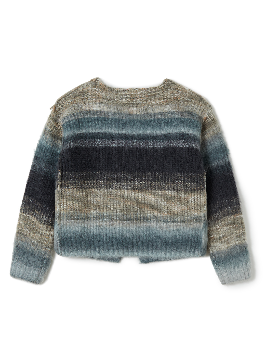 Gradient Stripe Wide Cardigan 詳細画像 Gray 2